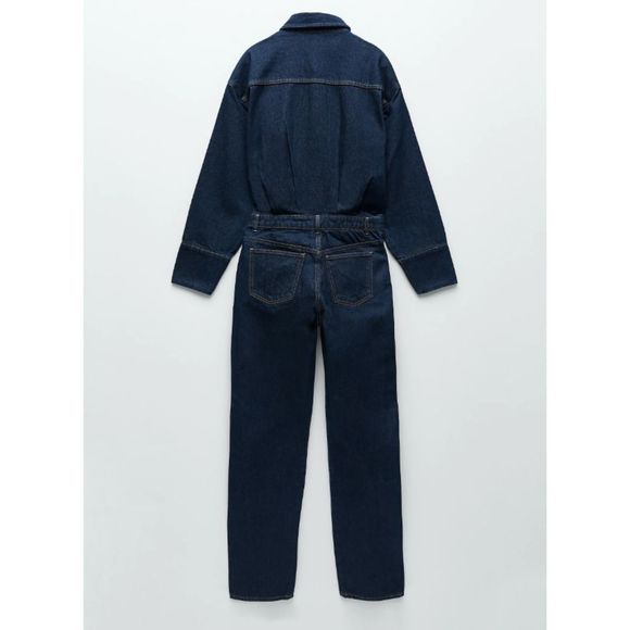ZARA JUMPSUIT PLAYSUIT DENIM BLUE - Picture 5 of 7